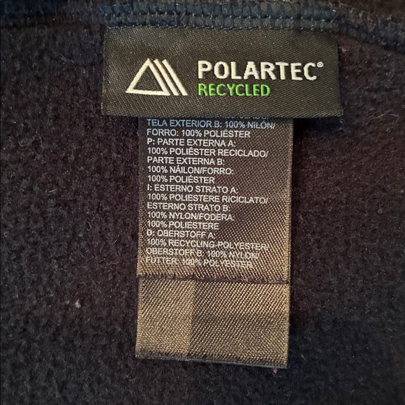North Face black fleece hooded jacket - Picture 7 of 8